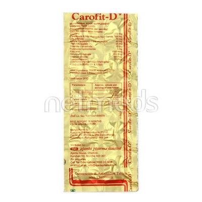 Carofit D Tablet 10'S - Supplements-Vam