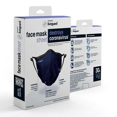 Livinguard Face Mask Street Without Valve (L) - Black (Pack of 1) - Face Mask