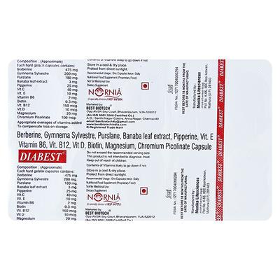 DIABEST Capsule 10's - Supplements-Vam