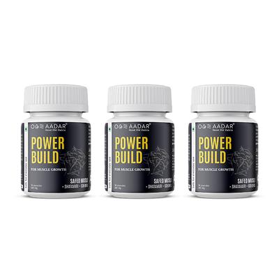 AADAR Power Build for Muscle Growth 500 mg Capsule (Pack of 3 x 30's) - General Health