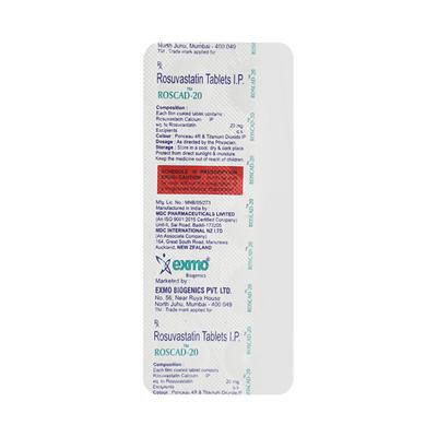 ROSCAD 20 Tablet 10's - High Cholesterol-Dys