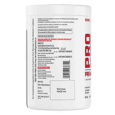 GNC Pro Performance Pre Workout Powder - Lemon 360gm - Workout Essentials