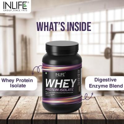 INLIFE 100% Isolate Whey Protein Powder Chocolate 1 kg - Whey Proteins