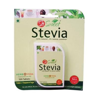 So Sweet 100% Natural 0% Calories Sweetener Tablets 100's - Sugar Substitute