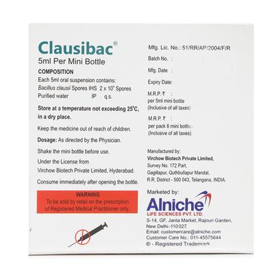 CLAUSIBAC Suspension 5ml - Diarrhoea-Ant