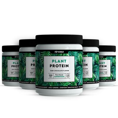 Nirvasa Plant Protein Powder - Chocolate Flavour (Pack of 5 x 400 gm) 1's - Protein Drink
