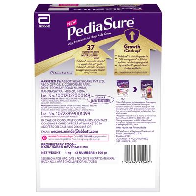 Pediasure Scientifically Designed Nutrition Health Drink Refill - Chocolate Flavour 1 kg - Kids Nutrition