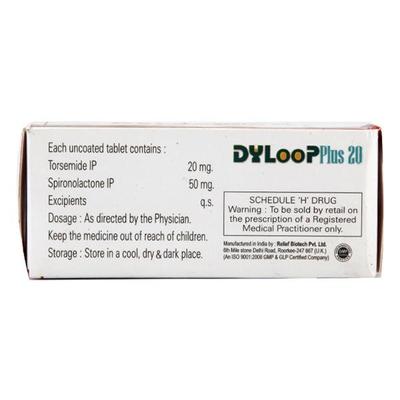 Dyloop Plus 20mg Tablet 10'S - Hypertension-Diu