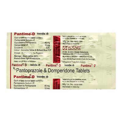 PANTIME D Tablet 15's - Ulcer/Reflux/Flatulence-Aaa