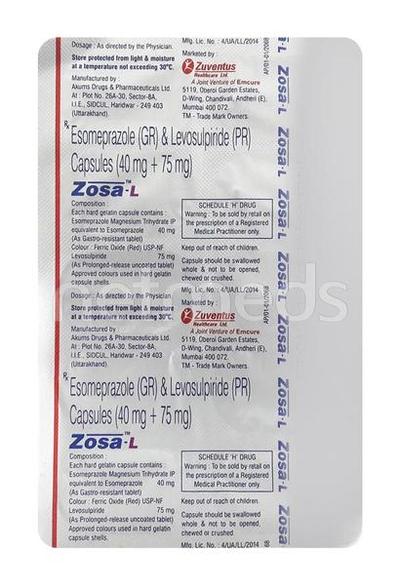Zosa L Capsule 10'S - Ulcer/Reflux/Flatulence-Aaa