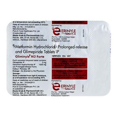 GLIMINYLE M FORTE 3mg Tablet 10's - Diabetes-Ant