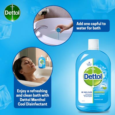 Dettol Effective Protection Disinfectant Liquid - Menthol Cool 1000 ml - Hand Sanitizer