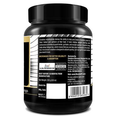 MuscleXP Micronized Creatine Monohydrate - Unflavored Powder (83 Servings) 250 gm - Workout Essentials