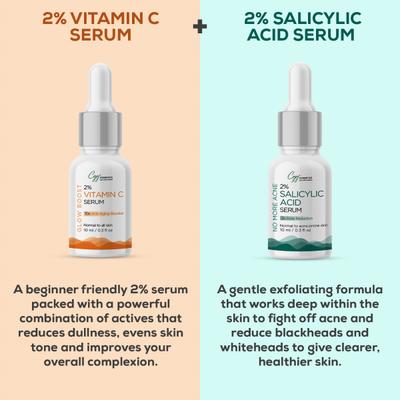CGG Cosmetics Anti Pigmentation Combo (Vitamin C Serum 10 ml + Salicylic Acid Serum 10 ml) - Face Serum