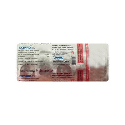 EXTHRO 250 Tablet 6's - Bacterial Infections-Mac