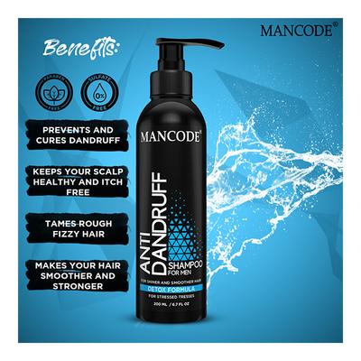Mancode Anti Dandruff Shampoo - Men 200 ml - Shampoos