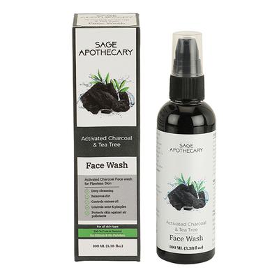 Sage Apothecary Activated Charcoal Face Wash 100 ml - Face Wash & Cleansers