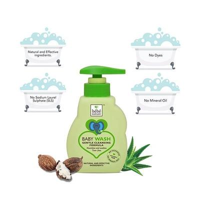Bebe Nature Natural Baby Wash Gentle Cleansing Formula 260 ml - Baby Body Wash