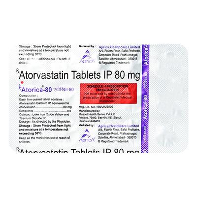 ATORICA 80 Tablet 15's - High Cholesterol-Dys