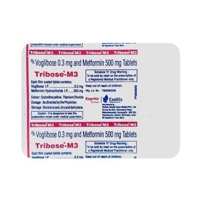 Tribose M3 Tablet 10'S - Diabetes-Ant