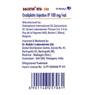 DACOTIN RTU 100 Injection 20ml - Cancer Oncology-Cyt