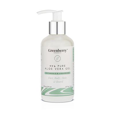 Greenberry Organics 99% Pure Aloe Vera Hair and Body Gel 200 gm - Lotions & Creams