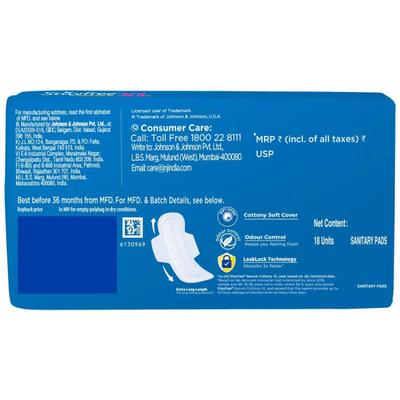Stayfree Secure Cottony Pads (XL) 18's - Sanitary Napkins