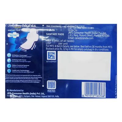 Stayfree Secure Nights Cotton Comfort XXL Pads 6's - Sanitary Napkins