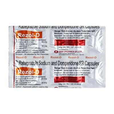 Rezol D 20/30mg Capsule 10'S - Ulcer/Reflux/Flatulence-Aaa
