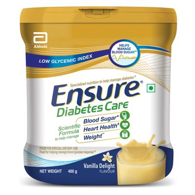 Ensure Diabetes Care Powder - Vanilla Flavour 400 gm (Pet Jar) - Diabetes (Fitness)