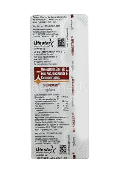 Nurostar Tablet 10'S - Supplements-Vam