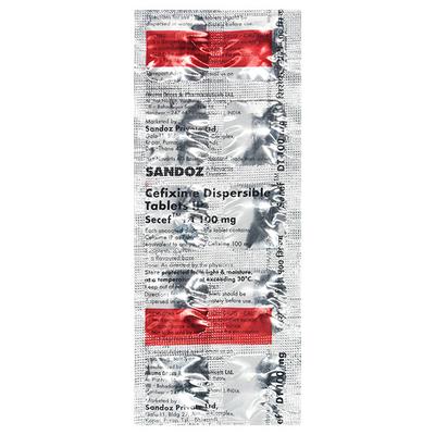 Secef DT 100mg Tablet 10'S - Bacterial Infections-Cep