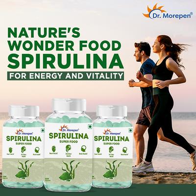 Dr. Morepen Spirulina Superfood Tablet 60's - Herbal Dietary Supplement