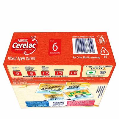 Nestle Cerelac Apple & Carrot Bib Stage 1 Powder 300 gm - Baby And Infant Supplements