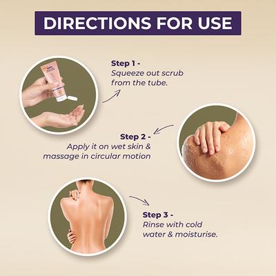 Sanfe Back & Bum Detox Scrub - Cocoa Butter & Peach Extracts 100 gm - Scrubs & Exfoliants