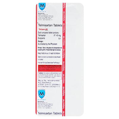 TELIPEX 40 Tablet 10's - Hypertension-Ang