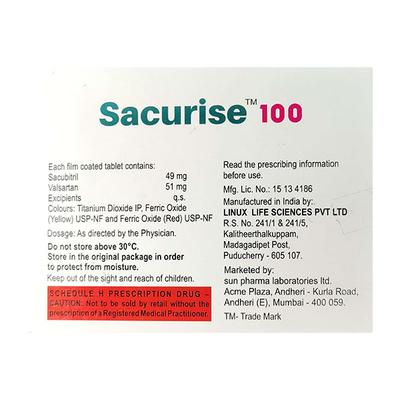 SACURISE 100 Tablet 14's - Heart Failure-Ant