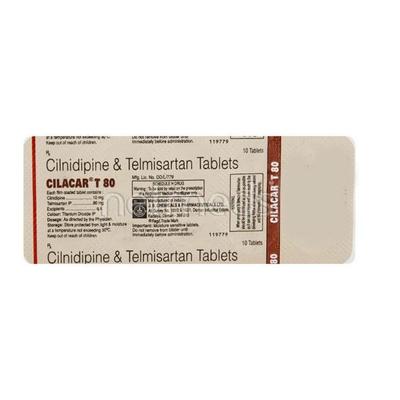 Cilacar T 80mg Tablet 10'S - Hypertension-Ana