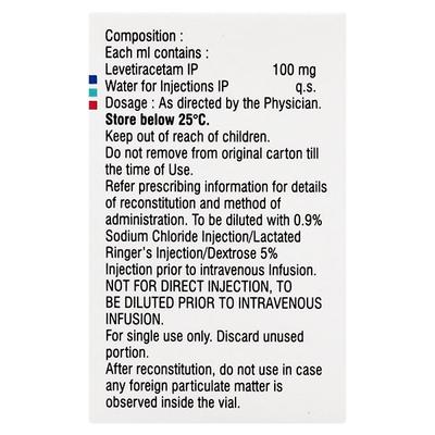 Emlevo 500mg Injection 5ml - Epilepsy/Convulsion-Ant