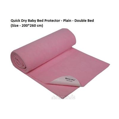 Quick Dry Baby Bed Protector - Plain (Double Bed) - Baby Bedding