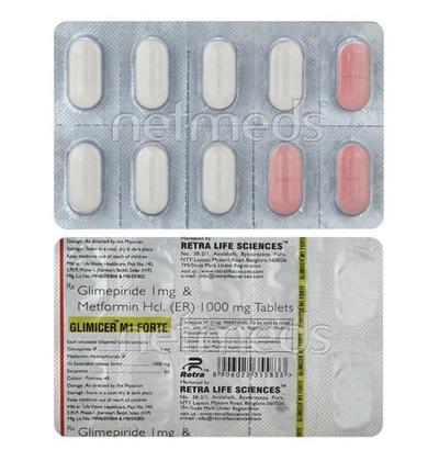 Glimicer M1 Forte Tablet 10'S - Diabetes-Ant