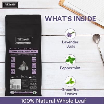 The Tea Ark Organic Tea Bags - Lavender Tea with Mint 100's - Green/Herbal Teas