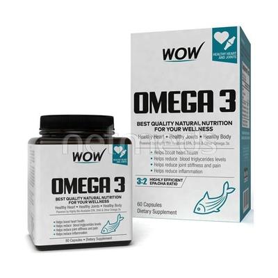 Wow Life Science Omega-3 Capsules 60's - Omega Fish Oil Fatty Acids