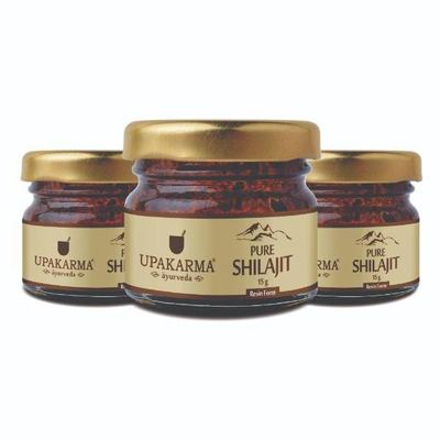 Upakarma Ayurveda Pure Resin Raw Shilajit 45 gm - Speciality Medicines