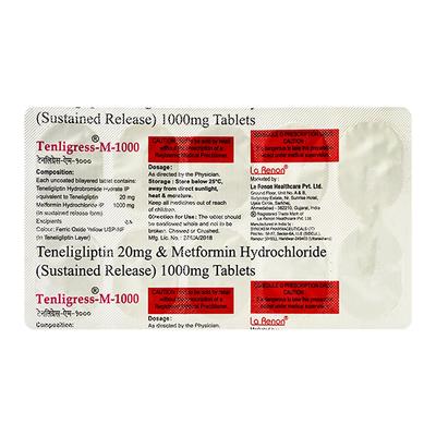 Tenligress M 20/1000mg Tablet 10'S - Diabetes-Ant