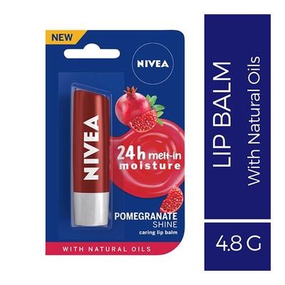 Nivea Pomegranate Shine Lip Balm 4.8 gm - Lip Balms