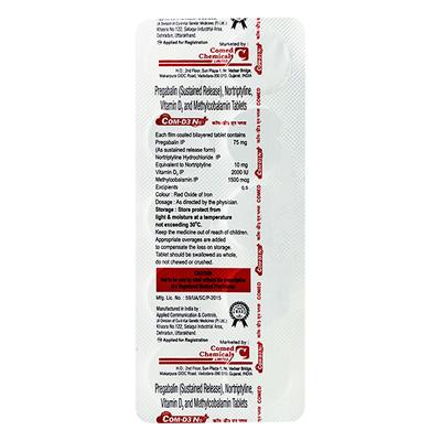 COM D3 N Plus Tablet 10'S - Neuropathic Pain-Dru