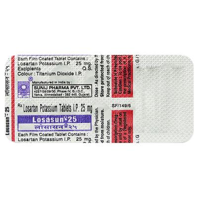 Losasun 25mg Tablet 10'S - Hypertension-Ang