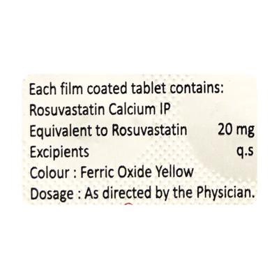 Rosloy 20mg Tablet 10'S - High Cholesterol-Dys