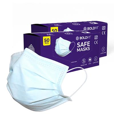 Boldfit 3 Ply Surgical Face Mask (Pack of 100) - Face Mask